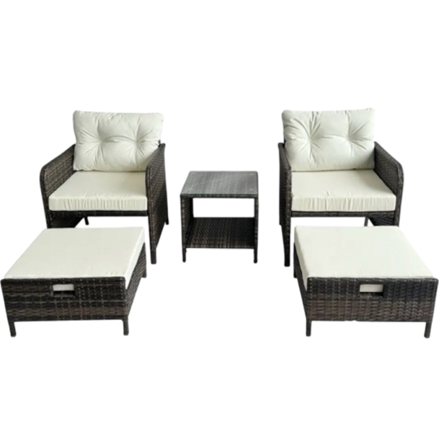 Набор мебели из ротанга, 5 предметов, коричневый, GM-M79